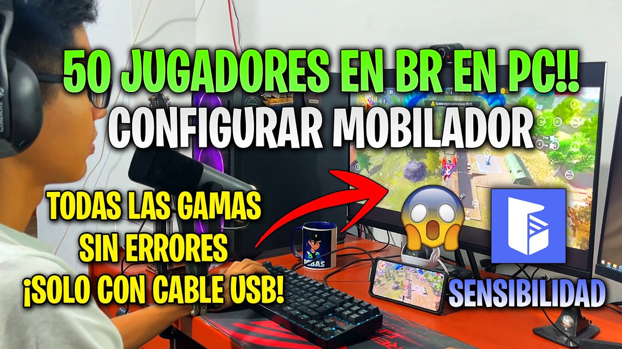 COMO JUGAR CON 50 JUGADORES EN BR FREE FIRE EN PC SIN BYPASS - MOBILADOR CONFIGURACIÓN COMPLETA 2026