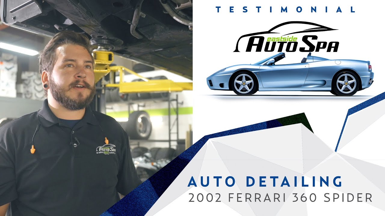TESTIMONIAL: detailing a 2002 Ferrari 360 Spider with Eastside Auto Spa & Cold Jet Dry Ice Blasting
