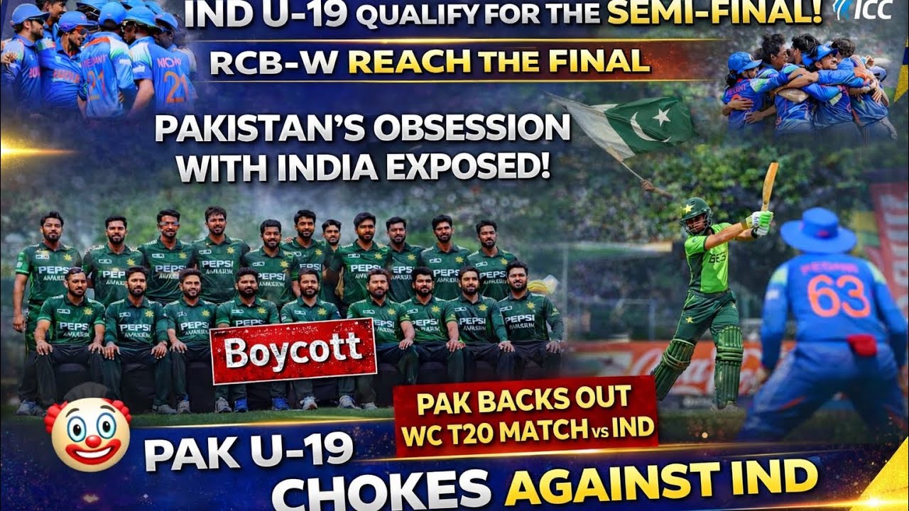 Pakistan’s Obsession With India: From U-19 Loss to WC T20 Boycott & Double Standards Exposed