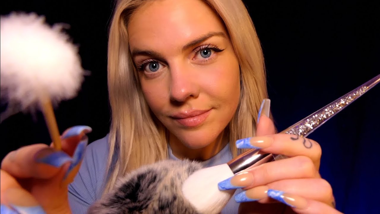 ASMR | inaudible et brushing sur ton visage pour t’endormir 💙