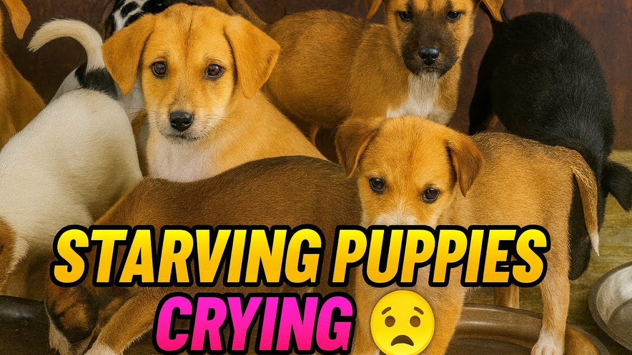 Feeding Starving Street Puppies 😢🐶 | Crying Hungry Puppies Finally Get Food & Rescue Love 💔🍼