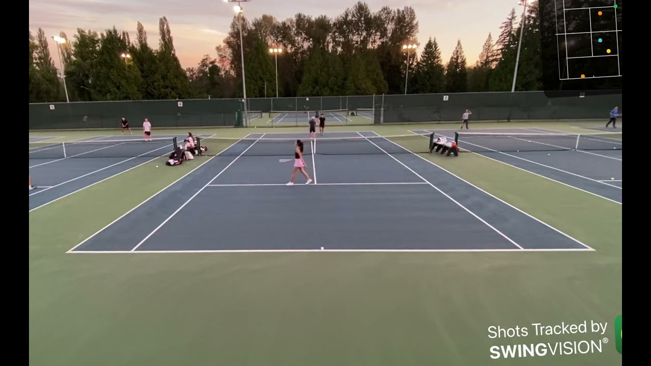 Allan and Jen vs Mike and Godwin @ Burnaby Tennis Club Sept 8th