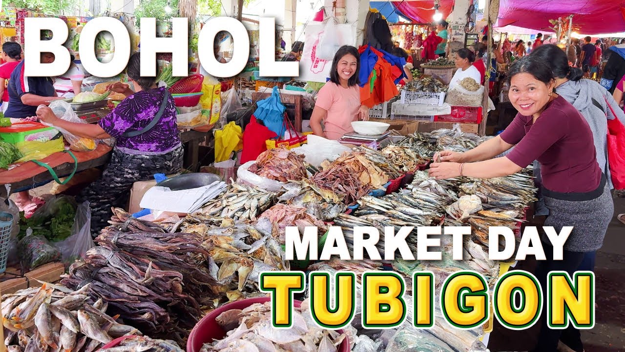 TUBIGON Buzzling MARKET DAY | Tubigon BOHOL Walking Tour | Philippines |