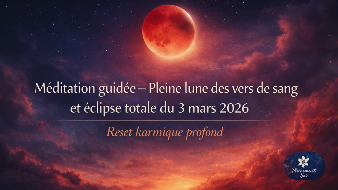 Méditation guidée Pleine Lune des Vers de Sang et éclipse totale de Lune : reset karmique profond 