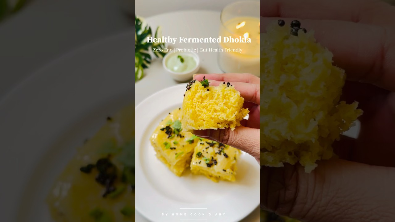 Healthy Fermented Dhokla (No Eno!) | Gut-Friendly & Probiotic Recipe ✨