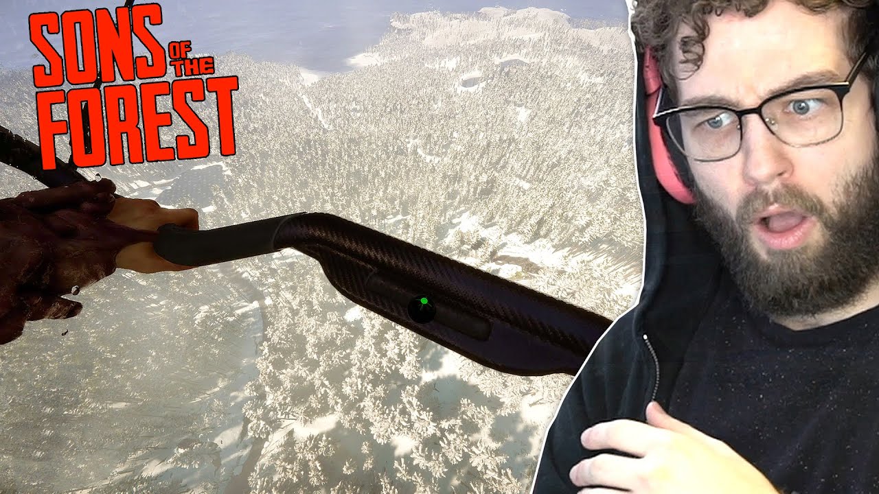 The SONS OF THE FOREST UPDATE ADDED a GLIDER and now I can fly