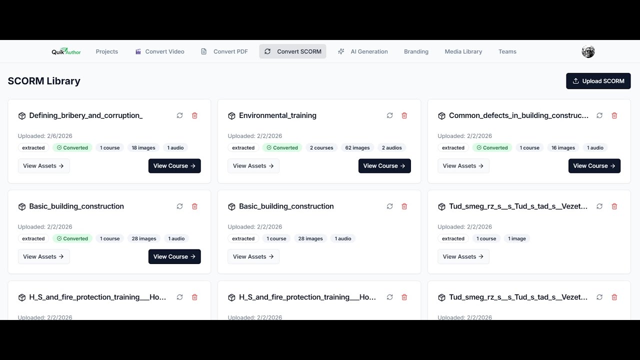 QuikAuthor 107: SCORM Conversion & Migrating EdApp Courses with AI