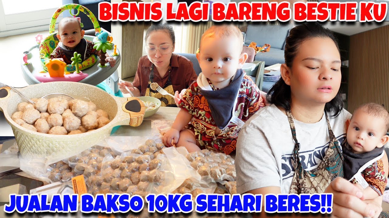 MASAK BAKSO 10KG BARENG BESTIE!! OMZET 3,8 JUTA NABUNG  BELI TIKET KE INDONESIA