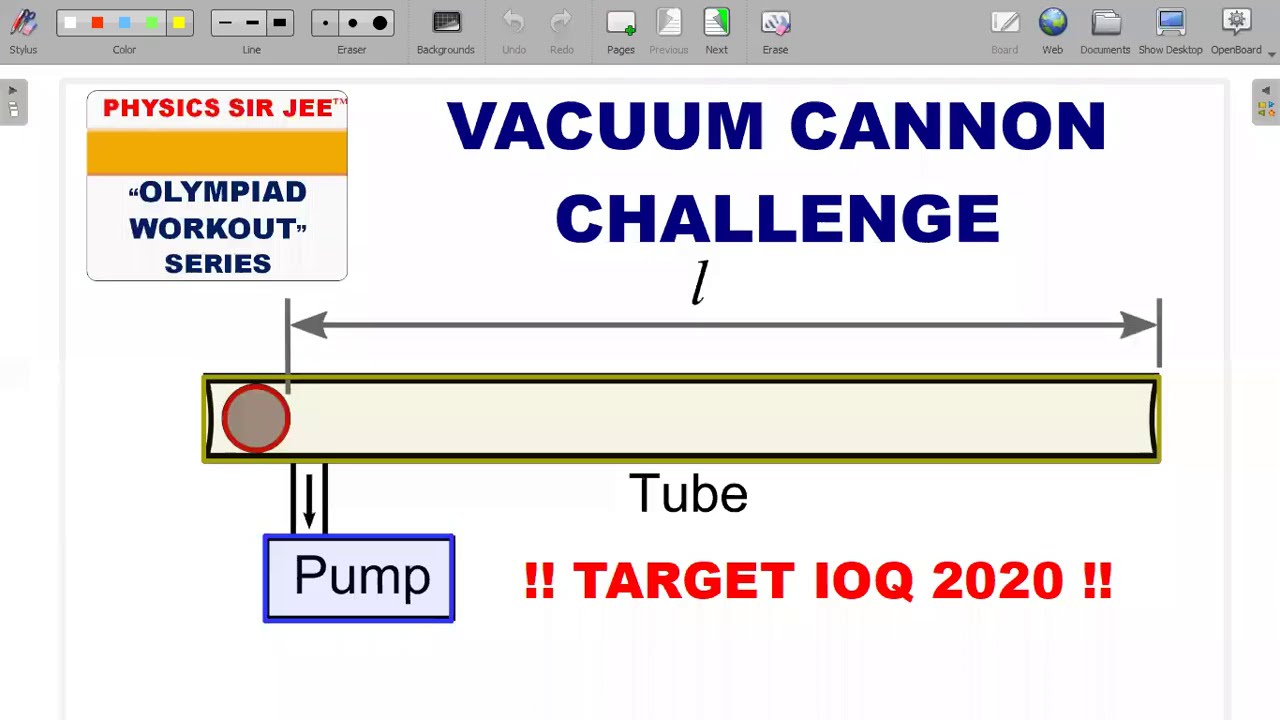 TARGET IOQ 2020 | VACUUM CANNON PROBLEM | JEE ADVANCED SCHOOL PHYSICS | OLYMPIAD WORKOUT VIDEO-18