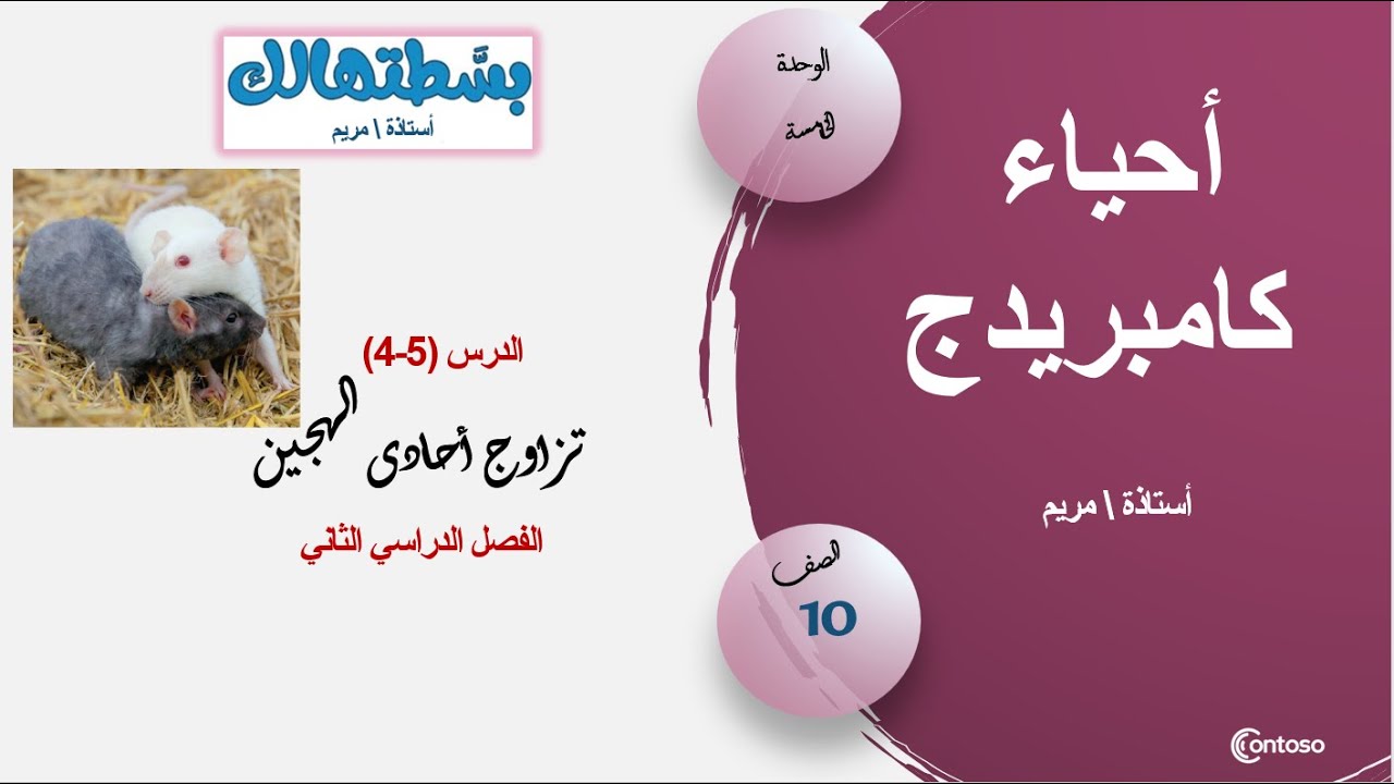 (4-5) تزاوج أحادى الهجين - الصف العاشر- أحياء كامبريدج - ف2