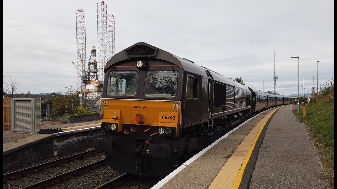 66743 (Royal Scotsman) 1Z90 & 1Z91 at Invergordon & Tain (23rd August 2025)