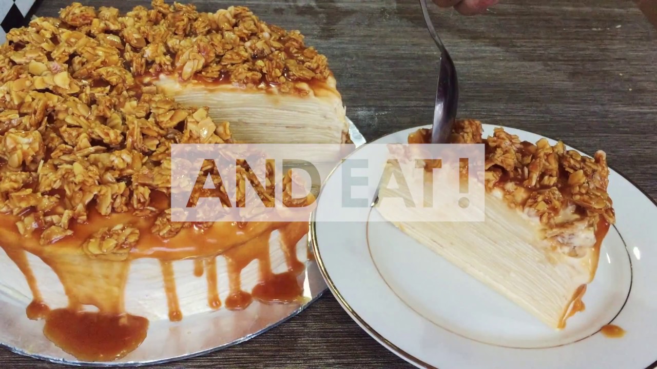 ALMOND SALTED CARAMEL MILLE CREPE