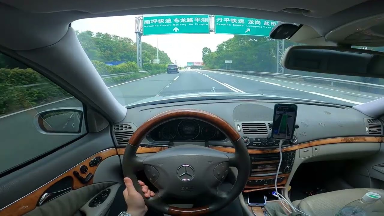 2006 Mercedes Benz W211 E200K 1.8T POV Daytime drivingDriving in Shenzhen and Dongguan, China)