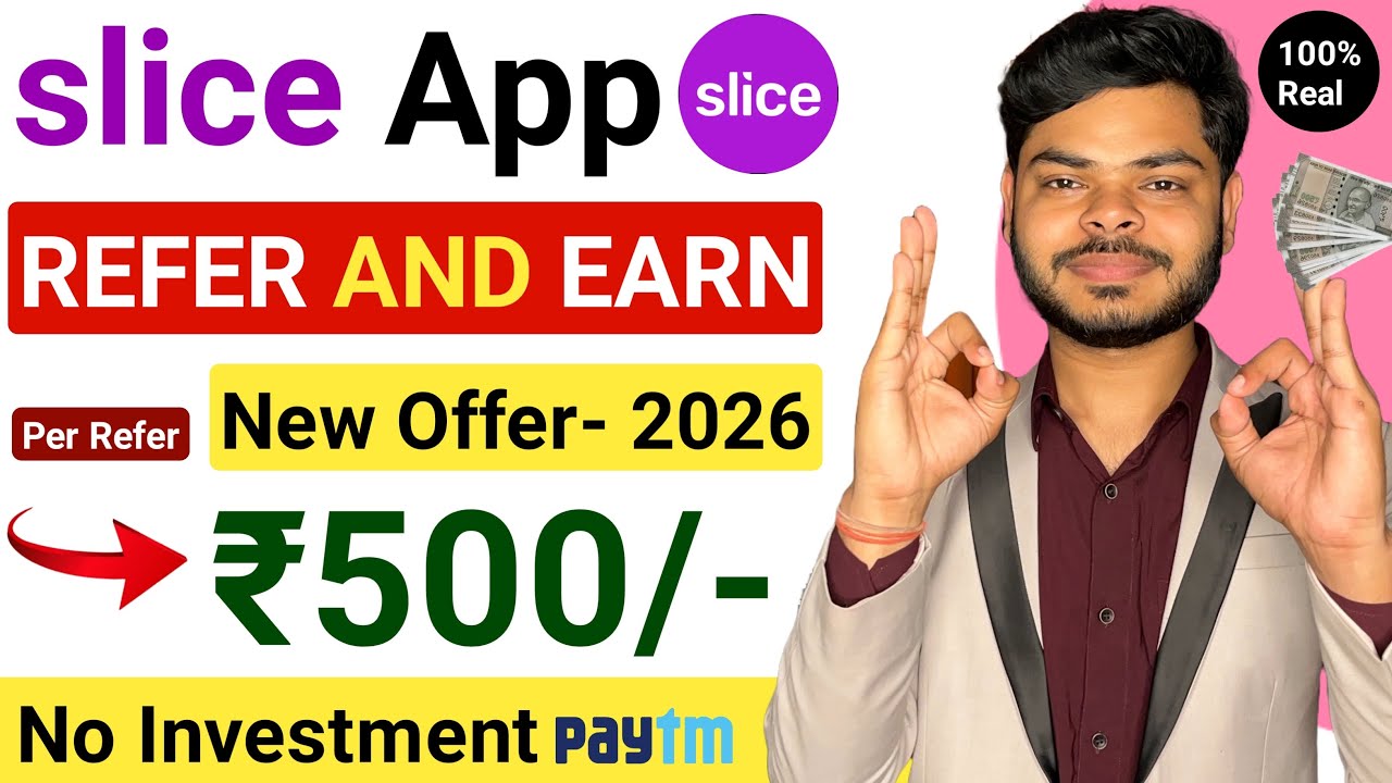 Slice App Refer and Earn Full Process | How to Refer and Earn on Slice App | Slice Refer and Earn