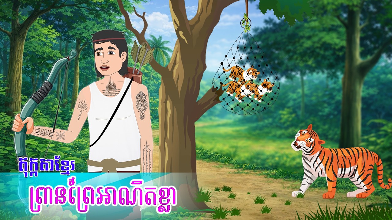 ព្រានព្រៃអាណិតខ្លា ៖ រឿងនិទានខ្មែរ - Story In Khmer By Tola Film #khmerstory #cartoonkhmer