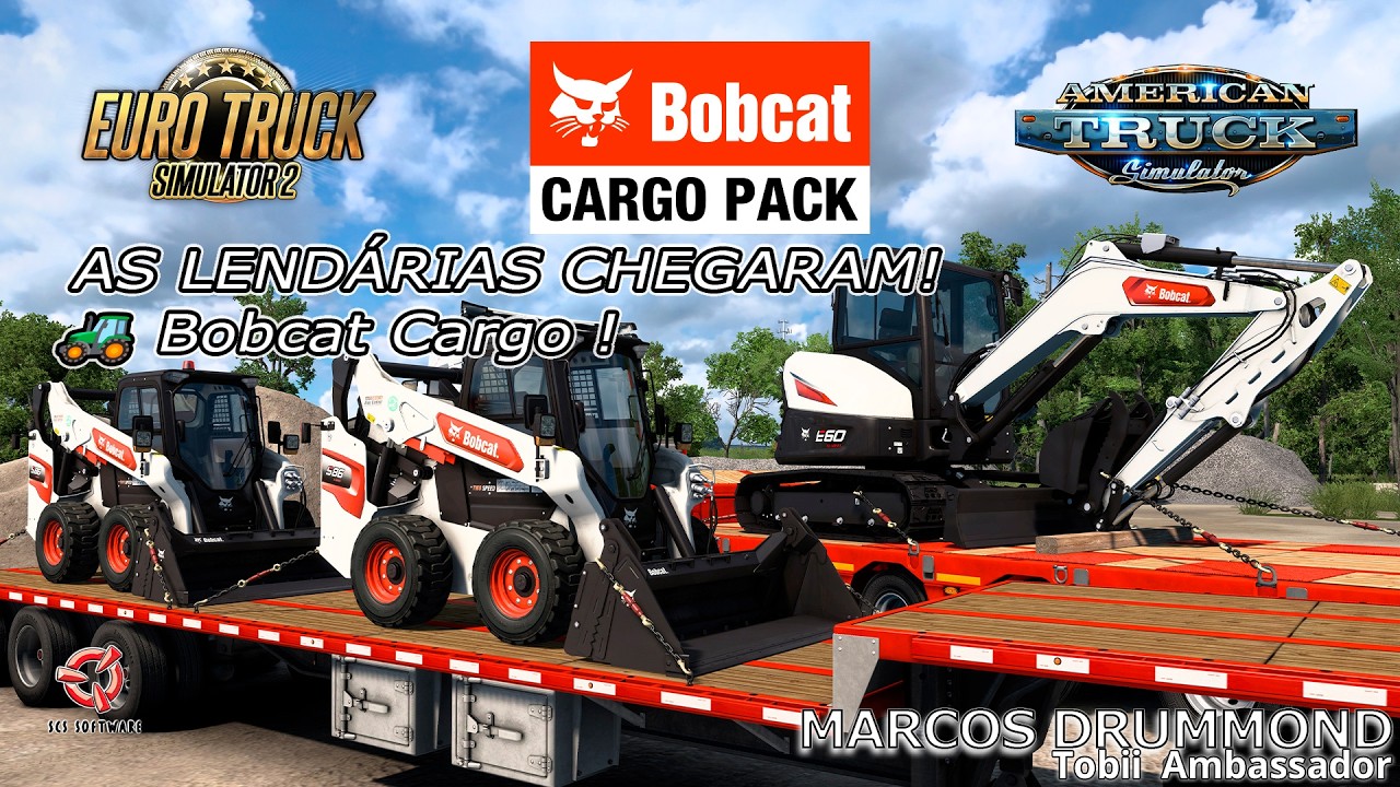 BOBCAT NO ATS & ETS 2! 🚛 Conheça as Novas Cargas e Acessórios! Apresentação Completa! E dicas!