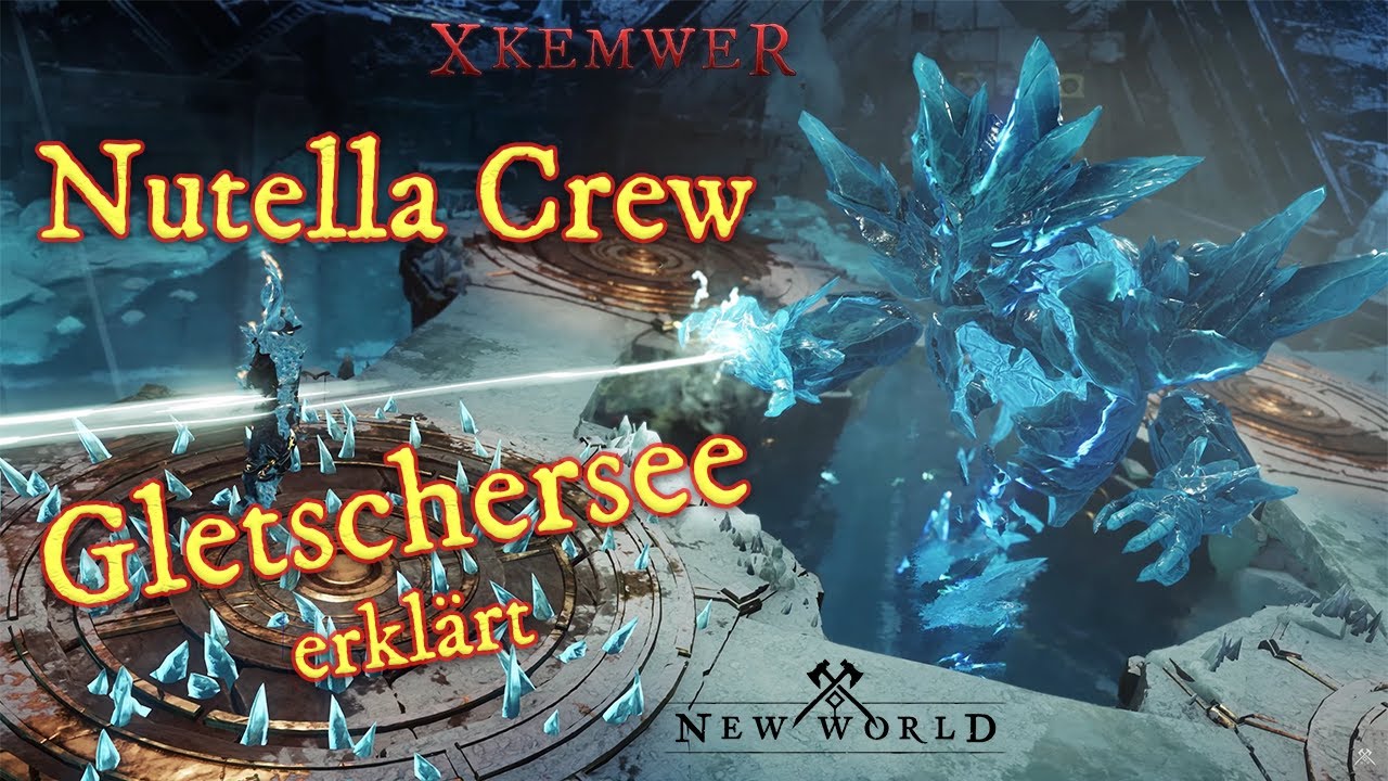 Gletschersee mit der Nutella Crew M1 und 2x M2 Atefakt für mich New World in 4K