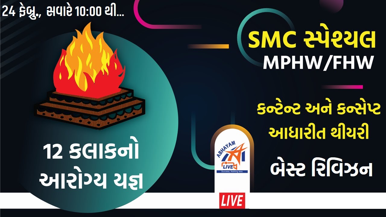 SMC માટે ખાસ । MPHW-FHW | કન્‍સેપ્ટ અને થીયરી  | ABHAYAM ACADEMY