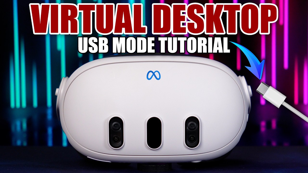 Virtual Desktop FINALLY Works Over USB-C on Quest 3 - Tutorial & Benchmarks