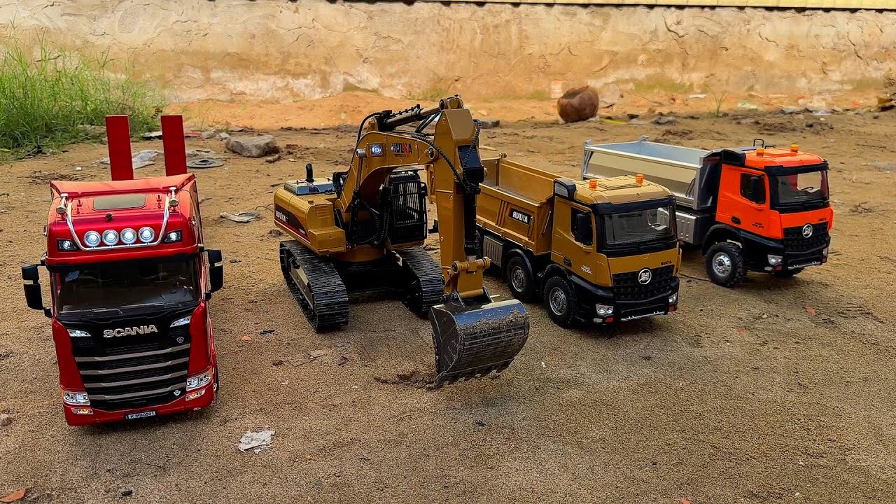 Dump Truck Full Load for Extreme RoadConstruction Project - Huina 1581