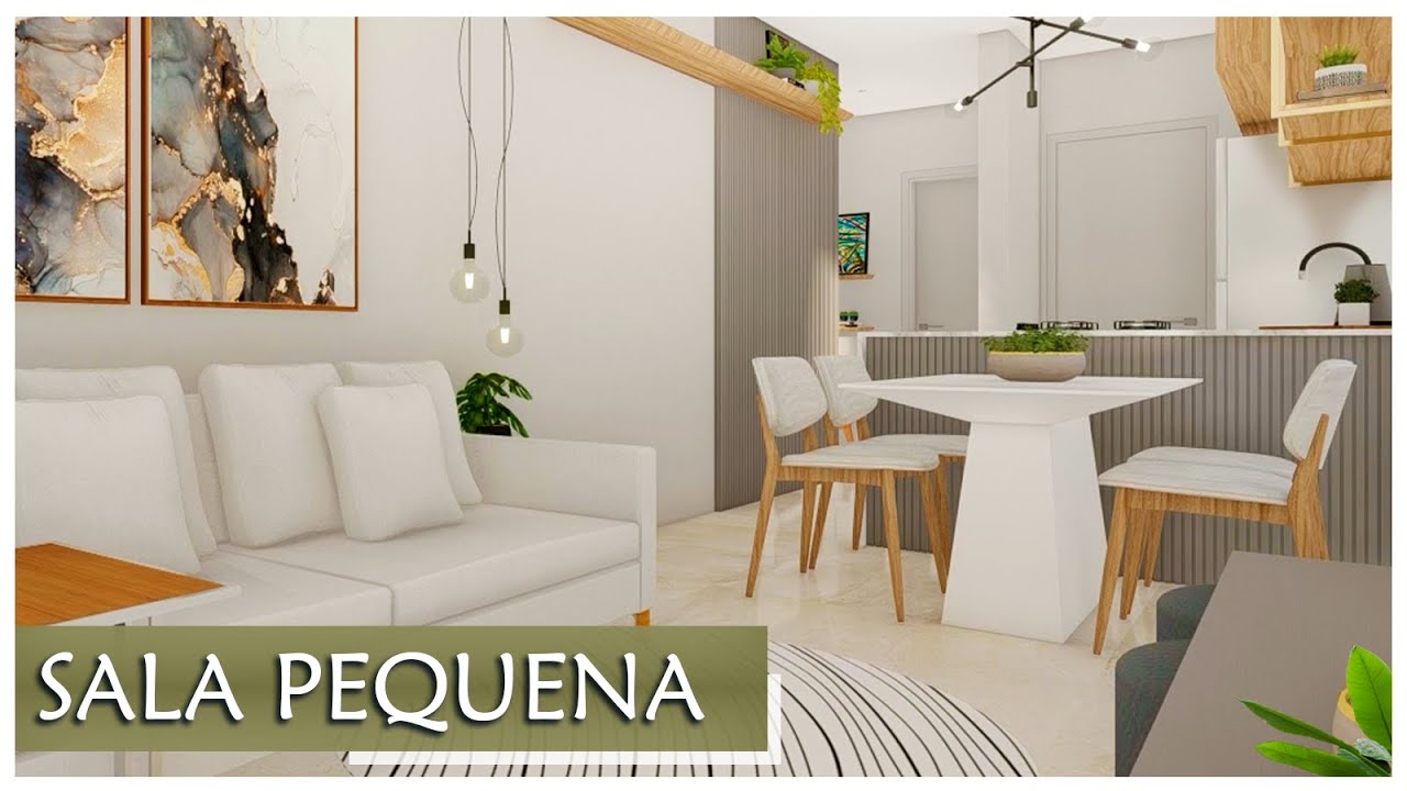 SALA PEQUENA INTEGRADA À COZINHA | DESIGN DE INTERIORES