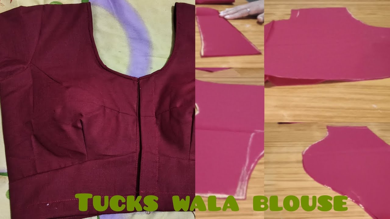 4 tucks blouse cutting & Easy stitching tutorial ✨#trending #fashion #blouse