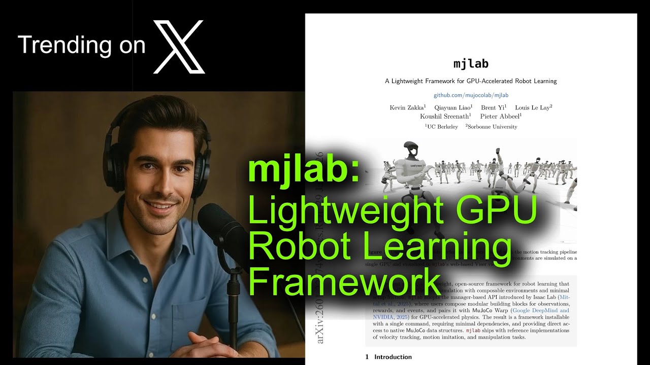 mjlab: Lightweight GPU Robot Learning Framework