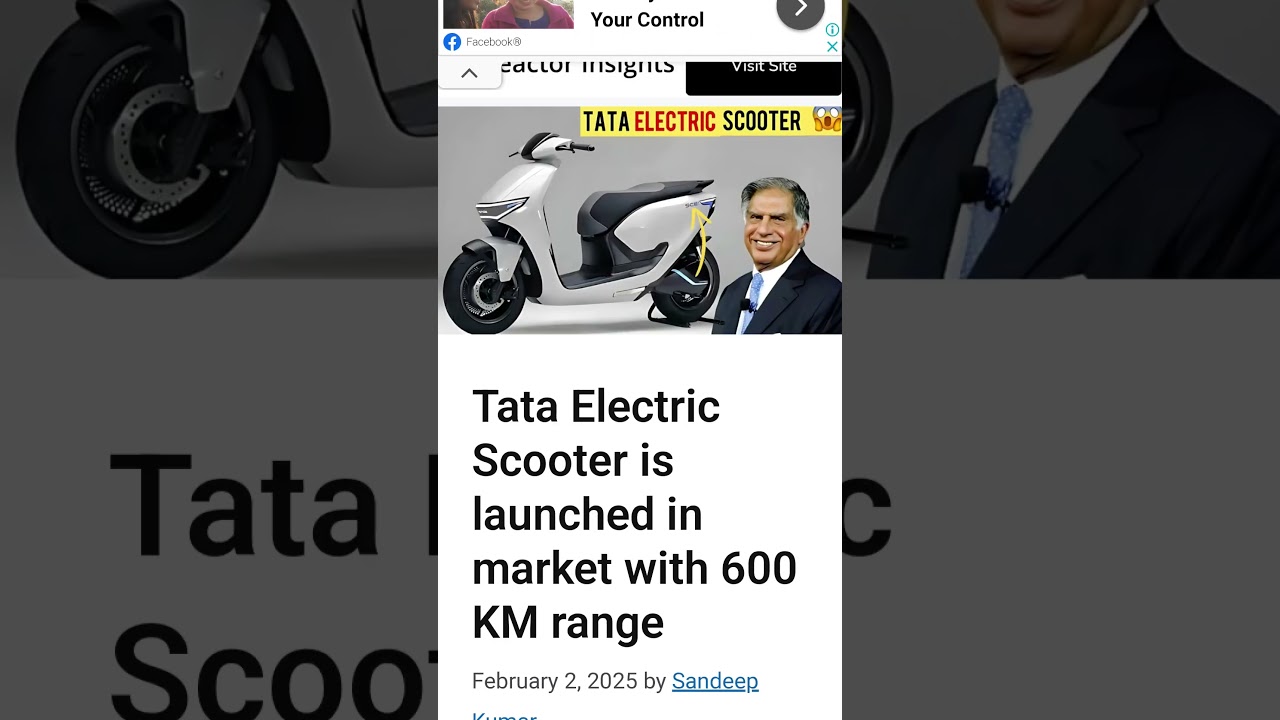 Tata Electric Scooter is launched in market with 600 KM range