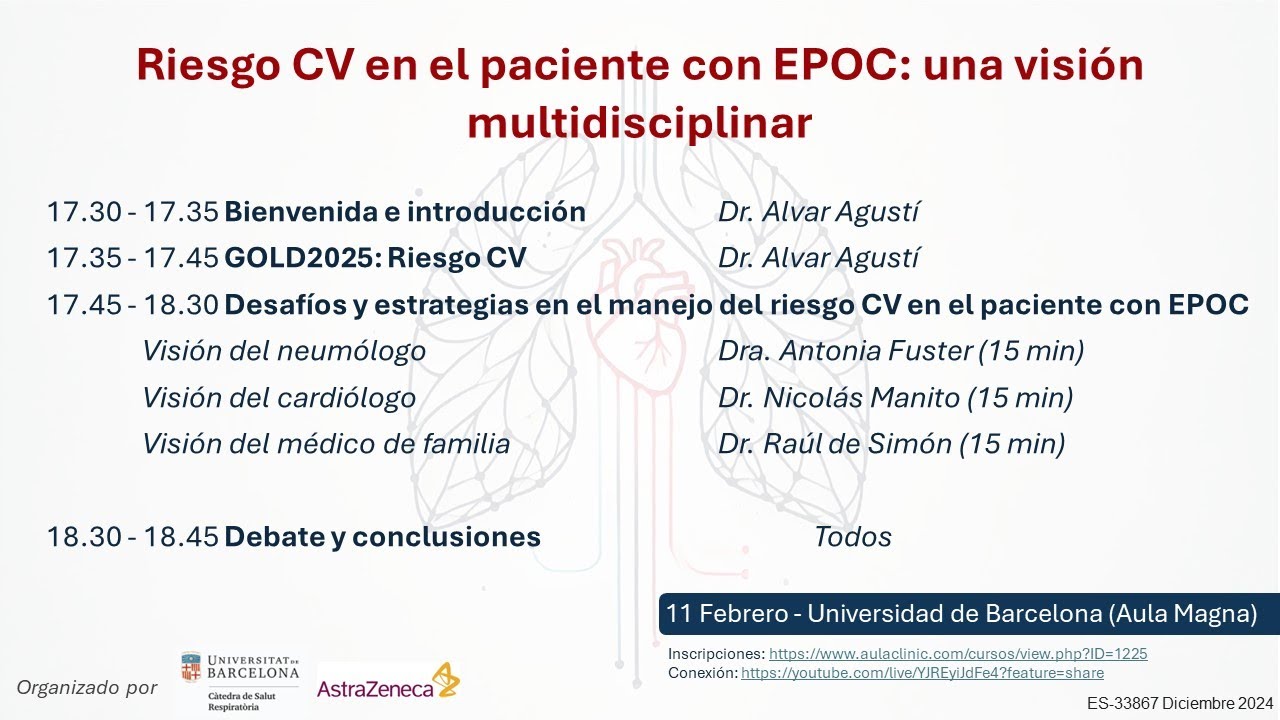 Riesgo CV en el paciente con EPOC: una visión multidisciplinar