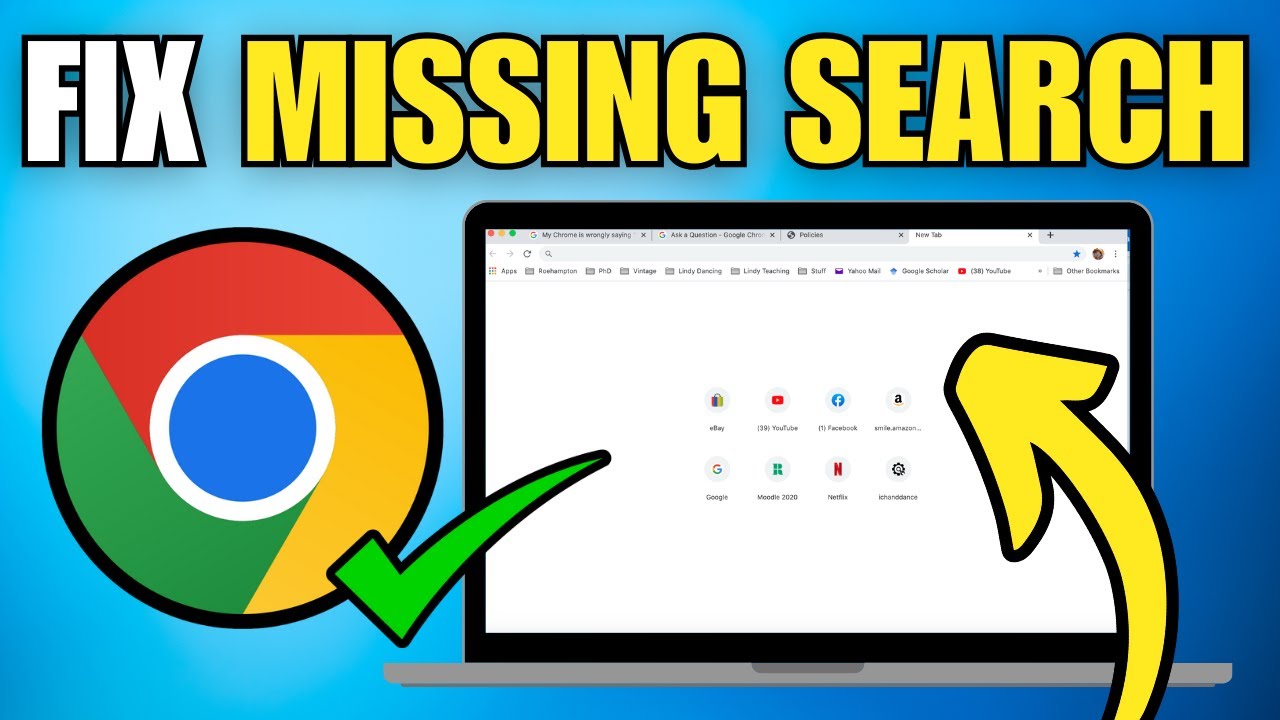 Как исправить отсутствие панели поиска в Google Chrome