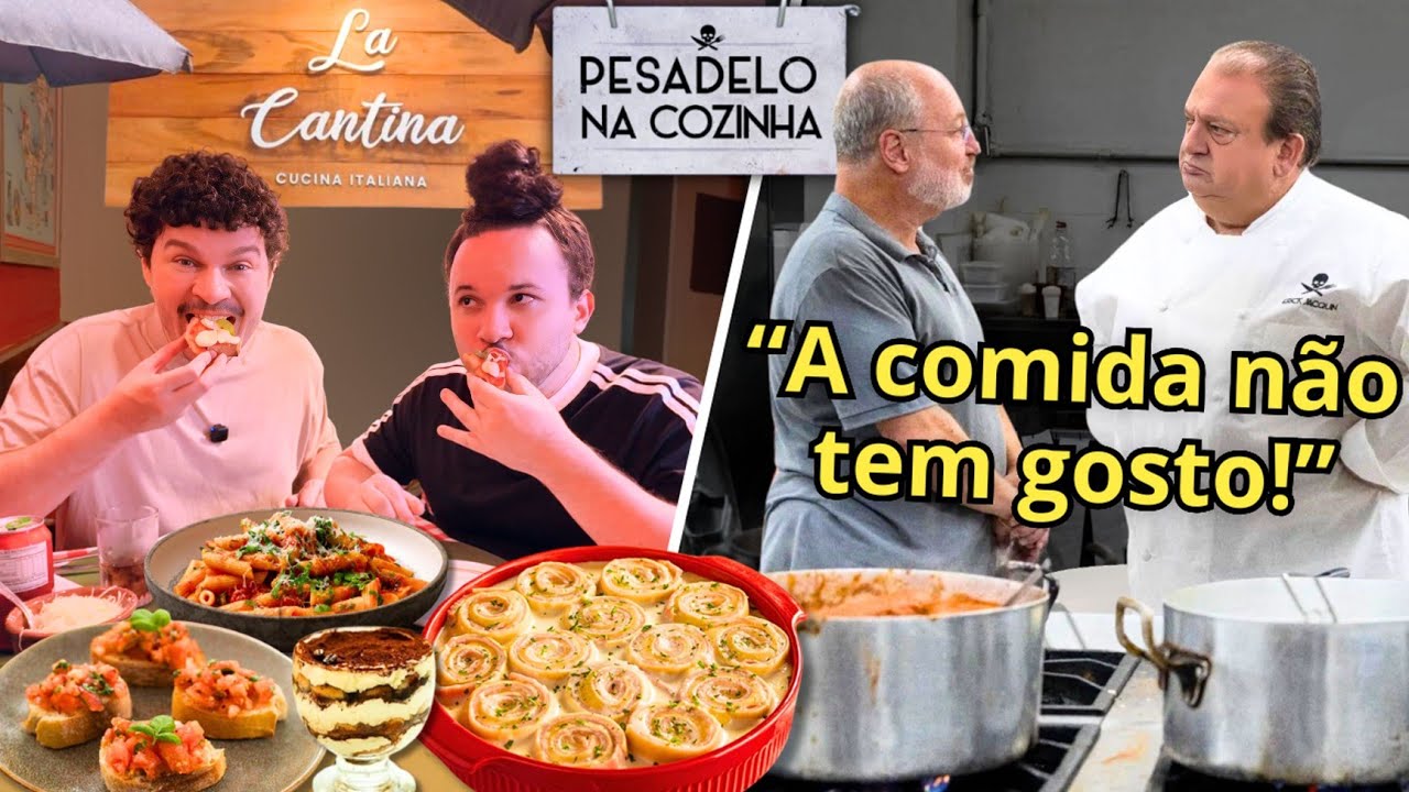 VISITANDO LA CANTINA: RESTAURANTE ITALIANO PESADELO NA COZINHA DA NOVA TEMPORADA 2026 - Vale a pena?