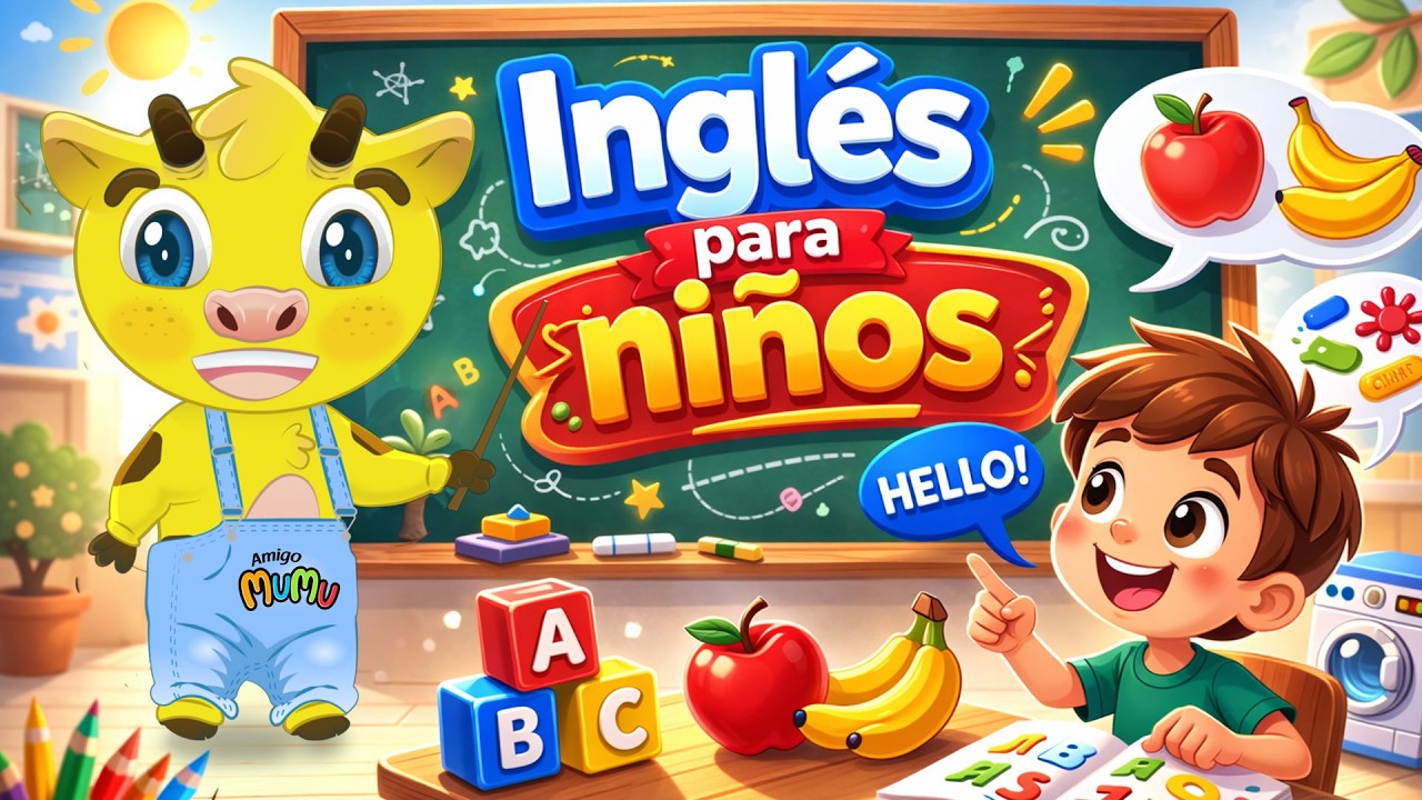 INGLÉS PARA NIÑOS | ALFABETO, COLORES, VERBOS Y VOCABULARIO EN INGLÉS | AMIGO MUMU