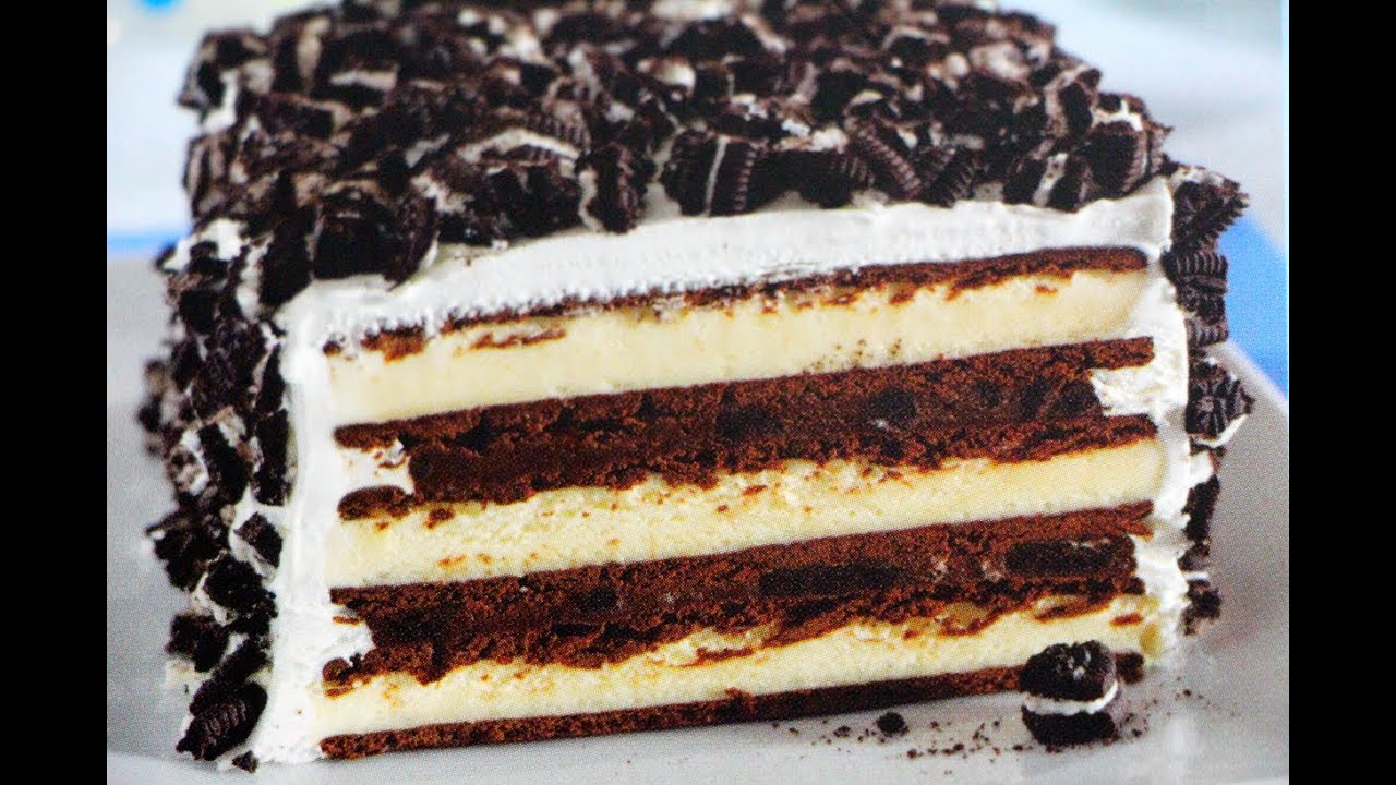 Pastel de OREO con nieve/helado! (SIN HORNO)