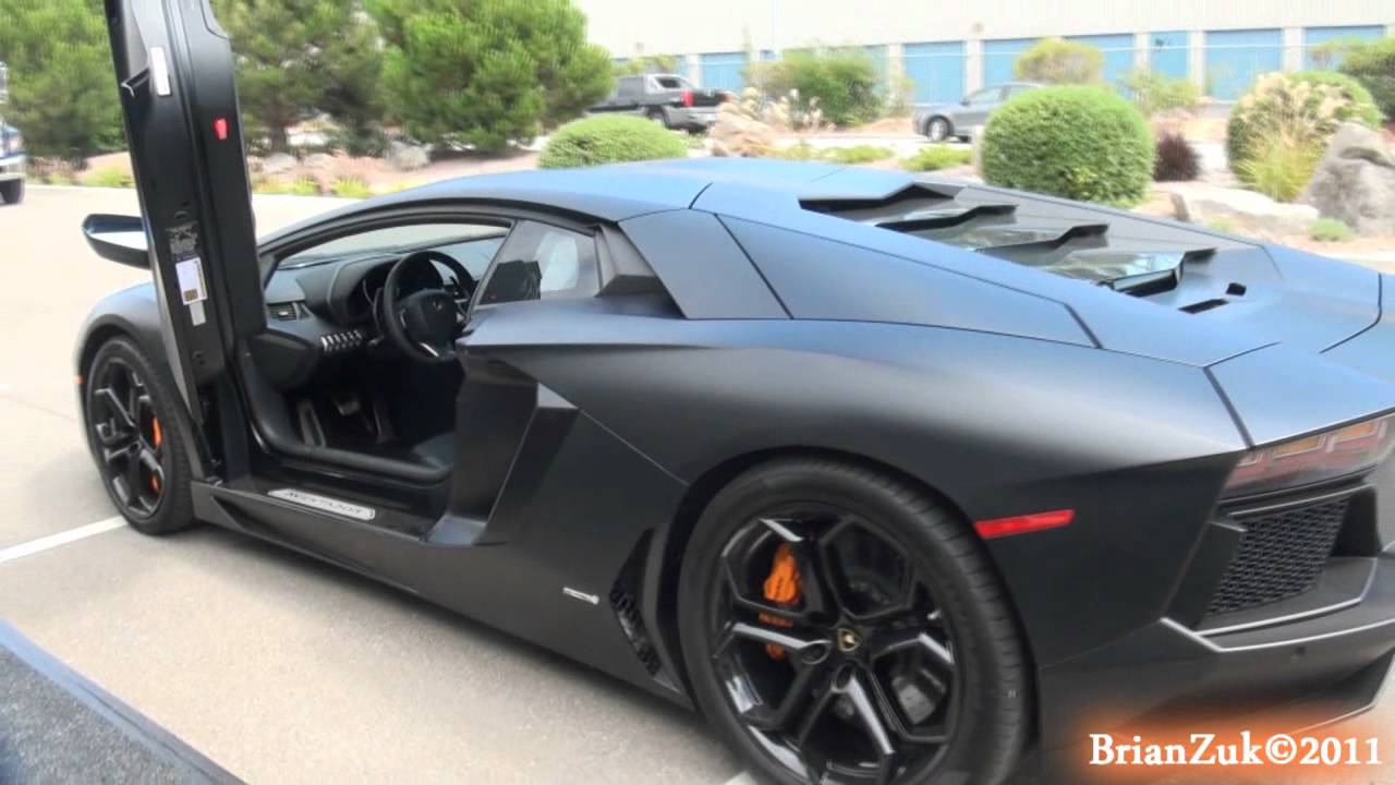 Matte Black Lamborghini Aventador LP700-4