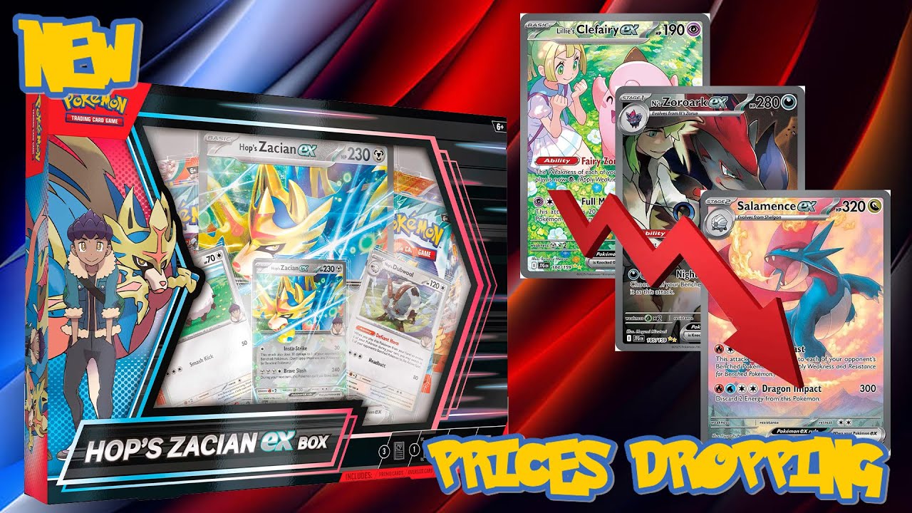 Opening *NEW* Pokemon Hop's Zacian Ex Box - Prices Already Dropping