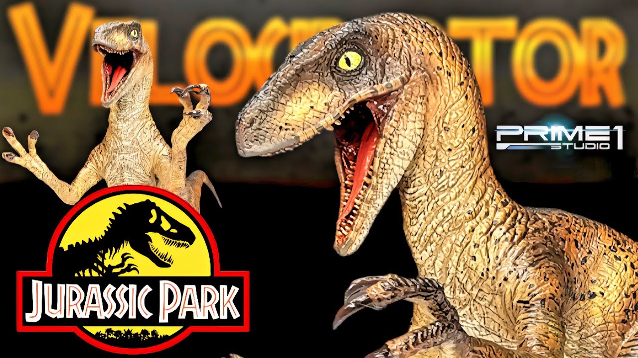 Обзор прыгающего велоцираптора Prime 1 Jurassic Park в масштабе 1/10!!!