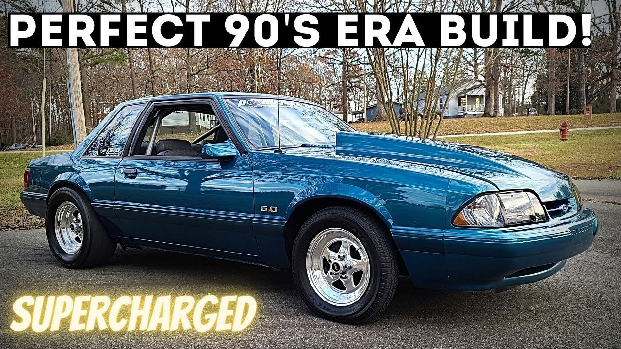 SUPERCHARGED REEF BLUE MUSTANG 30K MILE COUPE IS THE PERFECT 90’S BUILT NOTCH!