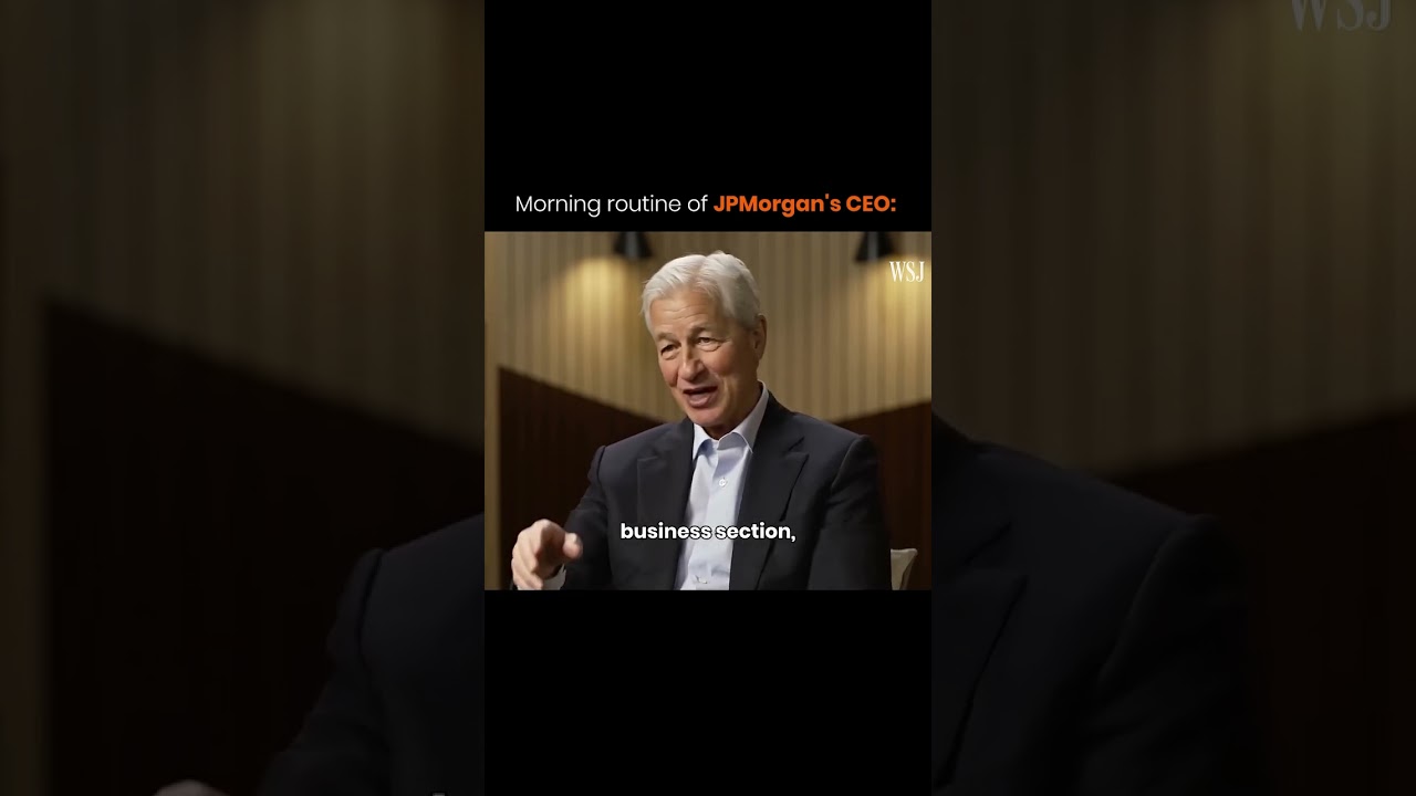 Morning Routine of JP Morgan's CEO #leadership #selfimprovement