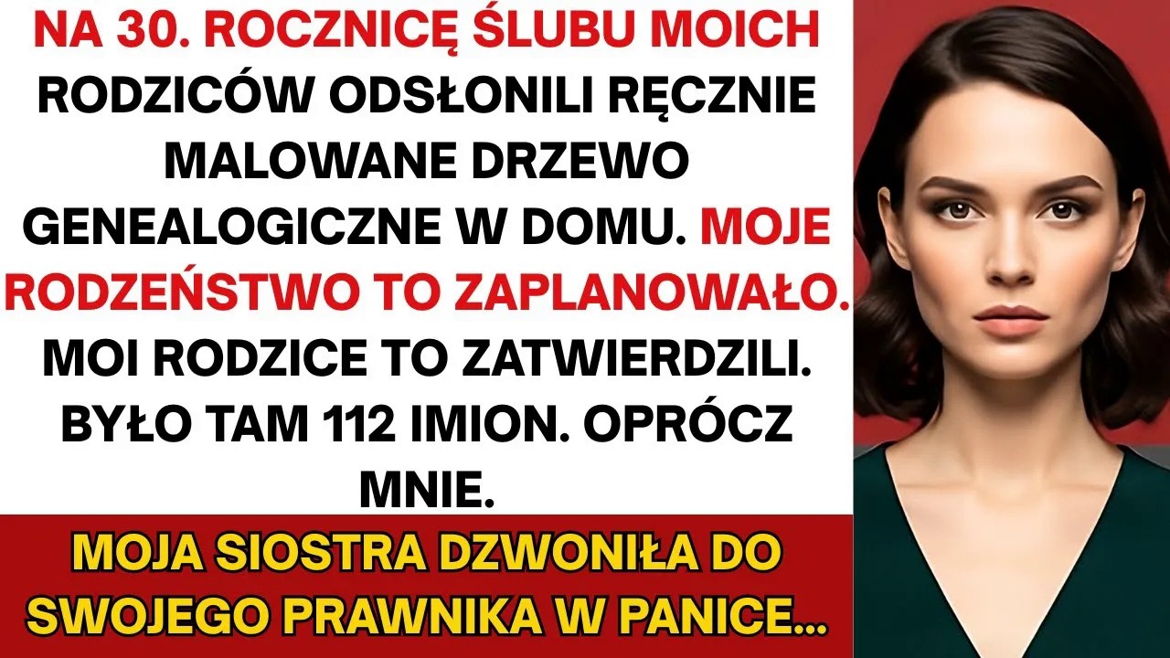 Na rocznicy rodziców odsłonili drzewo genealogiczne z 112 imionami. Nie było tam mnie...