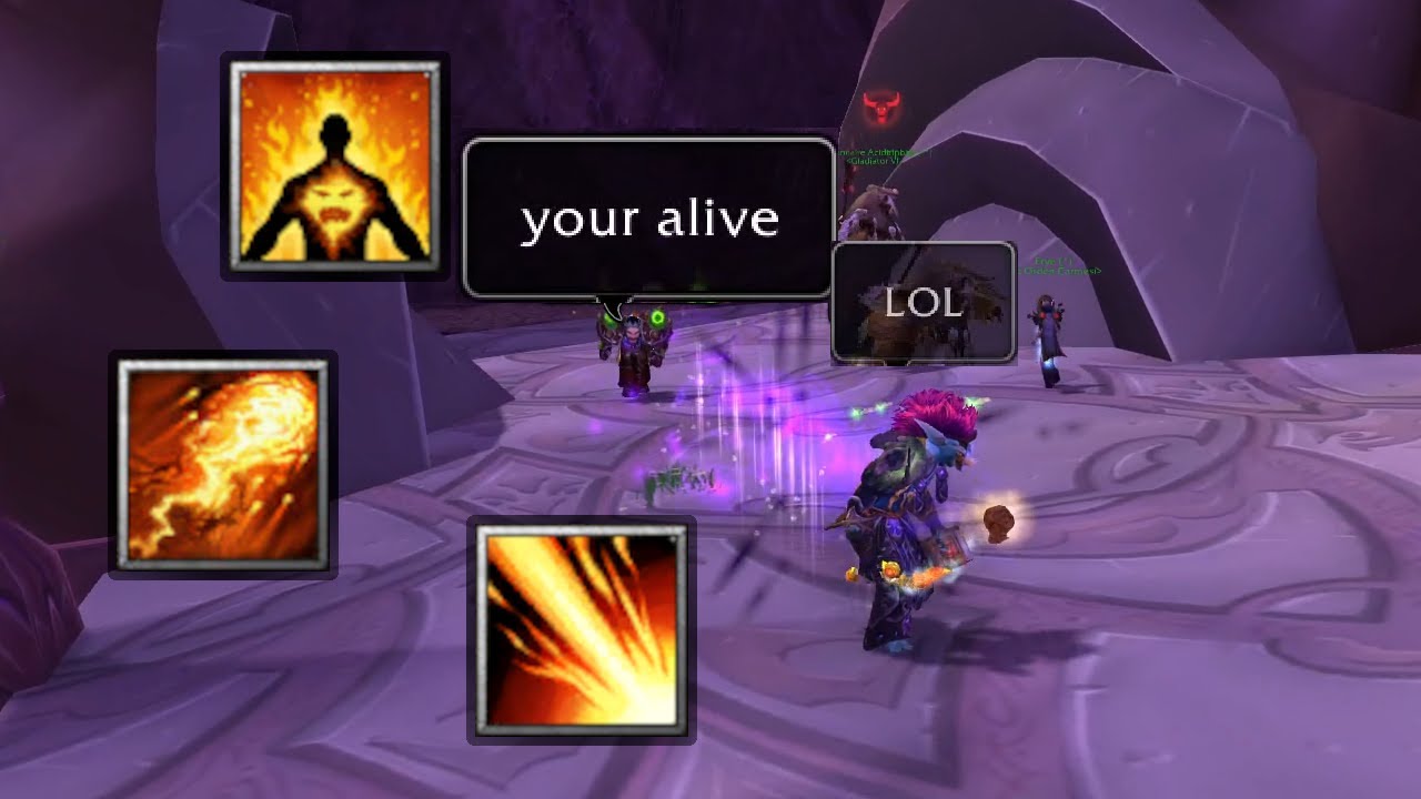 WotLK Prepatch Troll Fire Mage BG Highlights #1