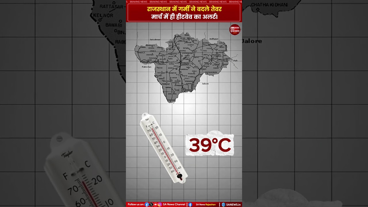 राजस्थान में गर्मी ने बदले तेवर मार्च में ही हीटवेव का अलर्ट। Sa News Rajasthan
