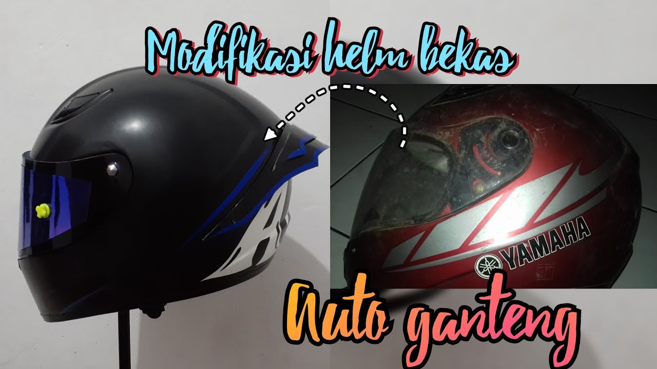 modifikasi helm yamaha carglos fullface