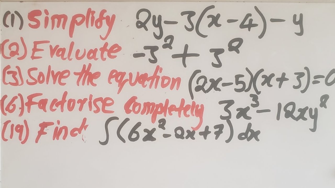 2021 Mathematics P1