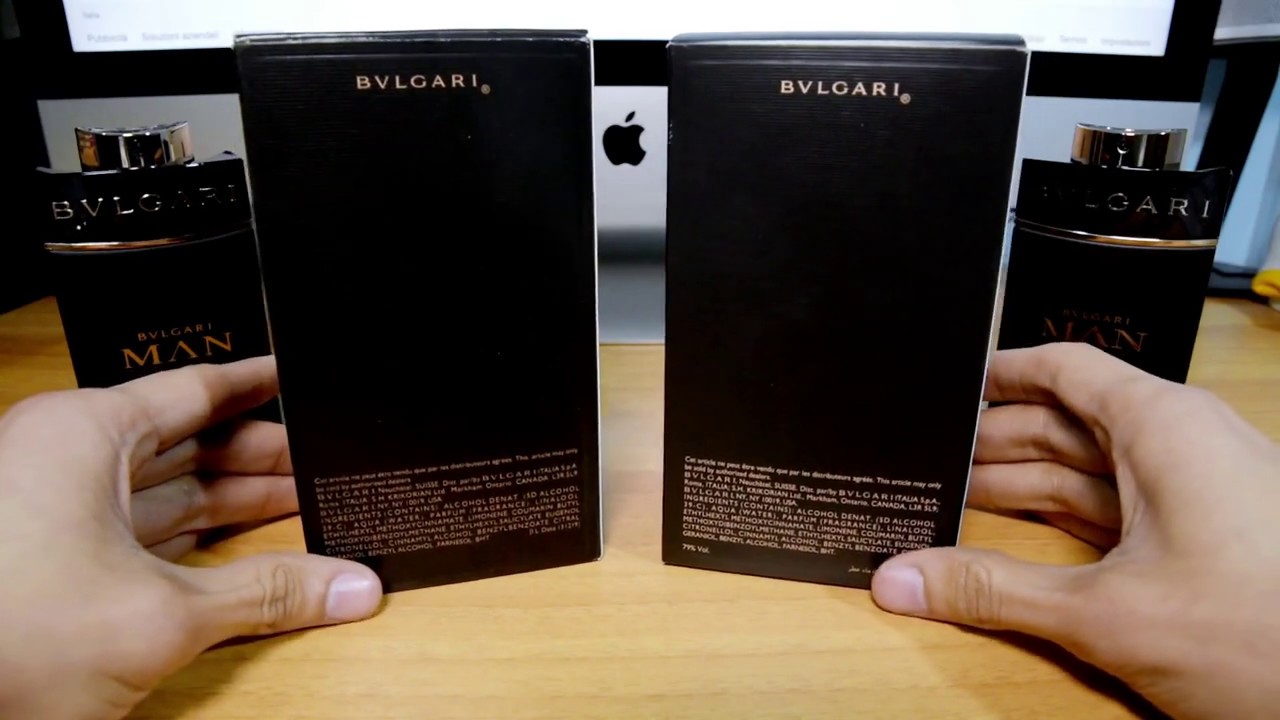 Bulgari Man in Black - Verdadero y Falso