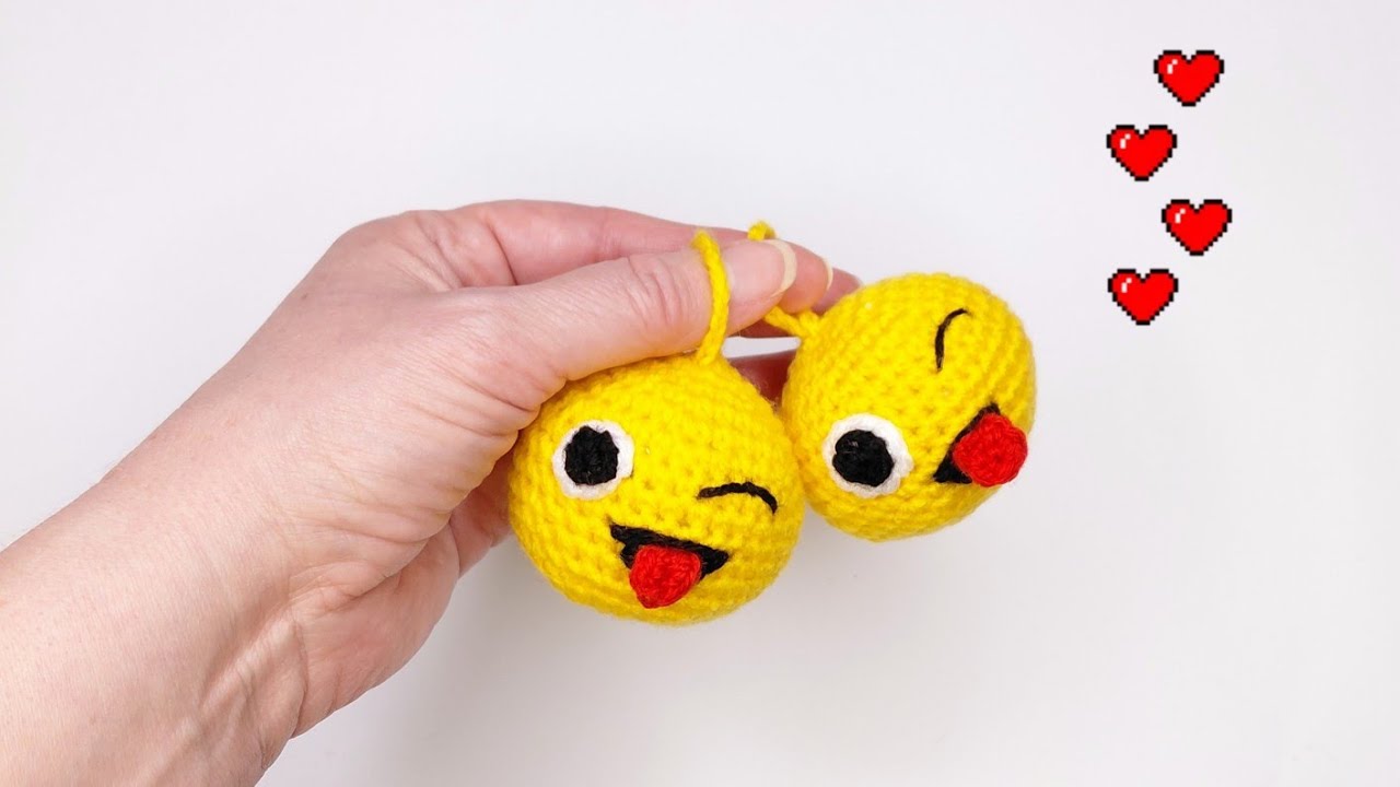 ❤️Брелок смайлик крючком | Легко и просто❤️ #amigurumilover #crochet