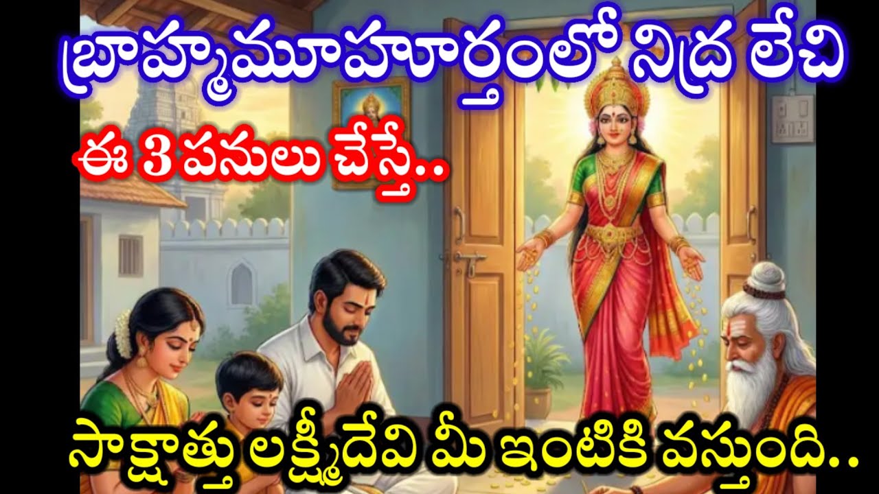 బ్రహ్మముహూర్తంలో నిద్ర లేచి ఈ 3 పనులు చేస్తే.. సాక్షాత్తు మహాలక్ష్మి మీ ఇంట్లోకి వస్తుంది! 