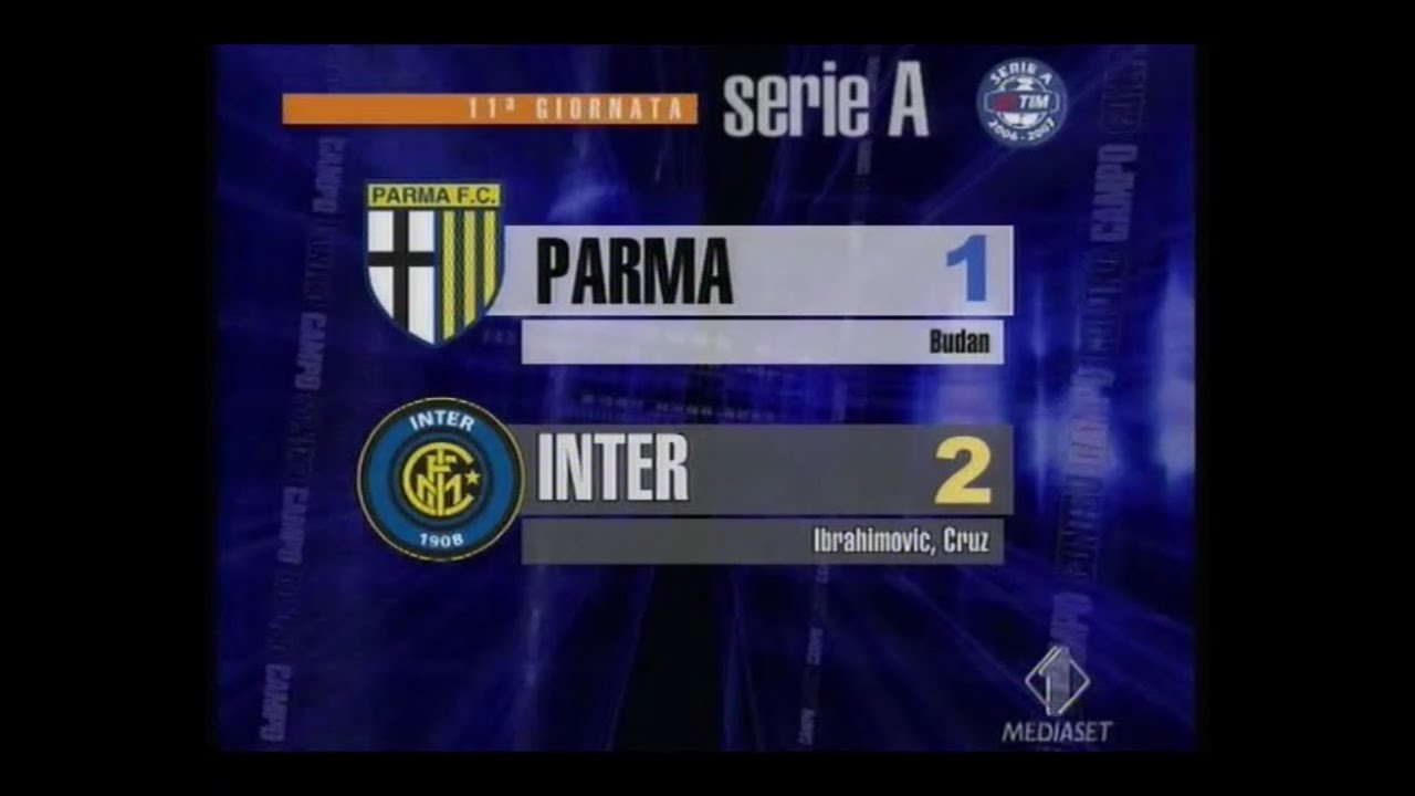 2006-07 (11^ - 12-11-2006) Parma-INTER 1-2 [Ibrahimovic,Budan,Cruz] Servizio Controcampo Italia1