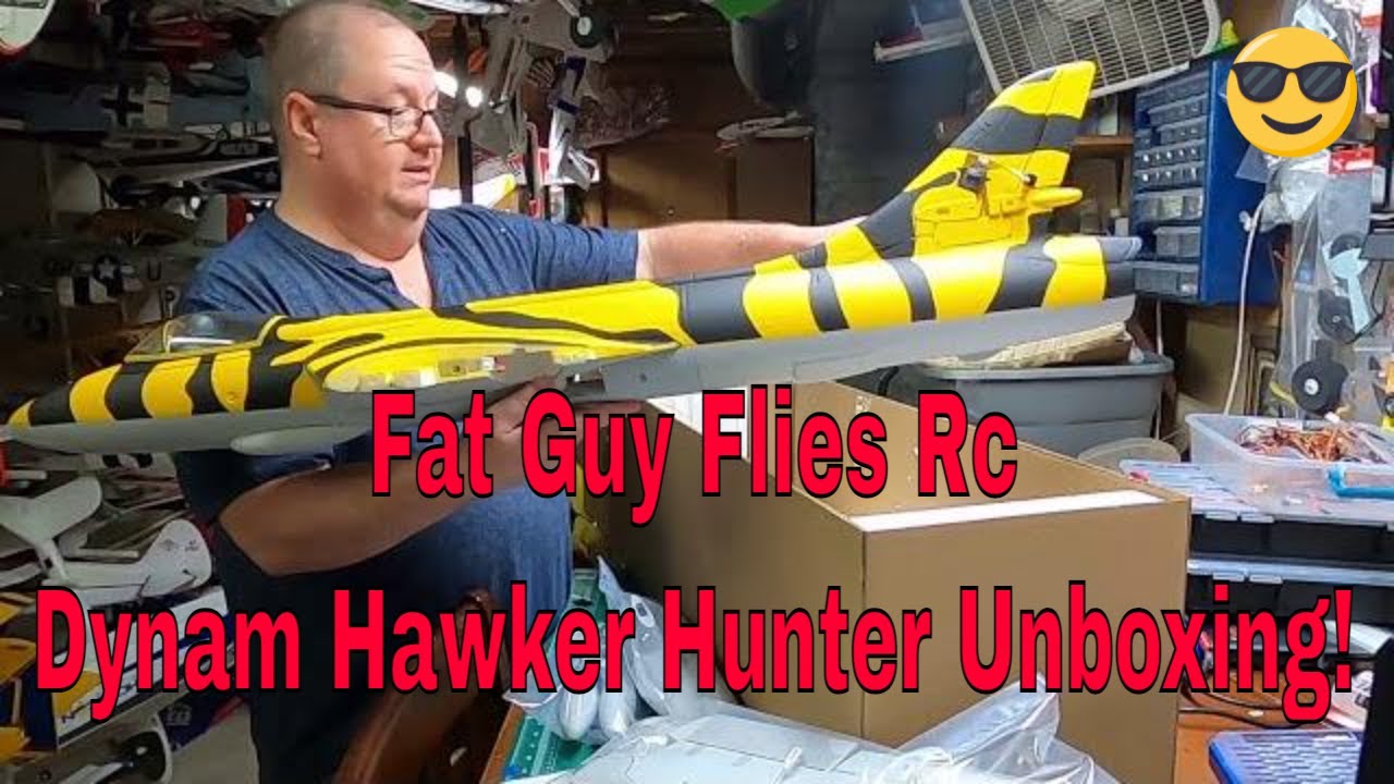 Unboxing of the Hawker Hunter 70mm EDF from Dynam by Fat Guy Flies Rc
