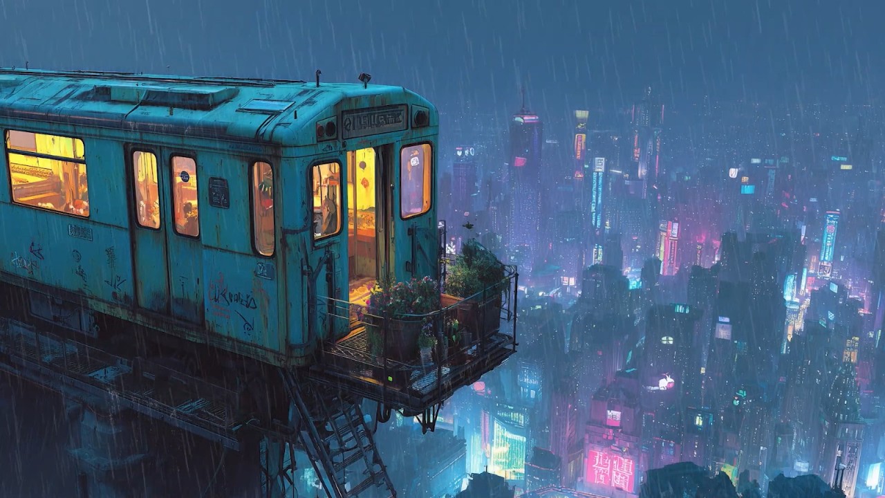 Soothing Lofi Metropolis 🎶 Cyberpunk / Lofi / Music | Futuristic Modify Cabin