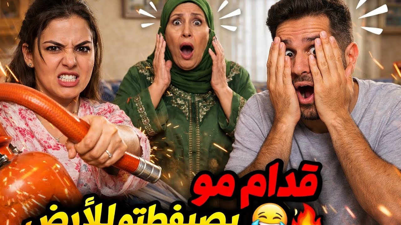 صلخت راجلي بتيو البوطة قدام مو حيت بغى يبان قدامها😂😂😂 